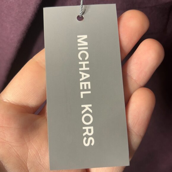 NWT Michael Kors Burgundy Wool/Silk/Cashmere Blazer Jacket SZ 44 Reg - Picture 2 of 4